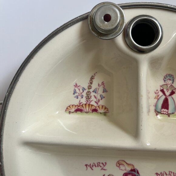 Vintage Baby Food Warming Divided Dish - Picture 5 of 13